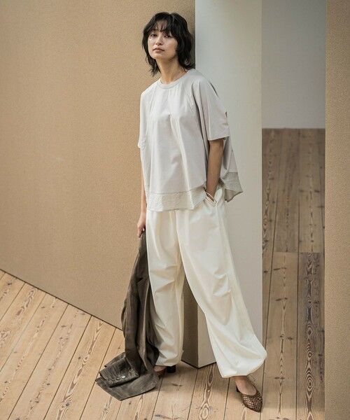 MAYSON GREY / メイソングレイ カットソー | ドライコットン裾ドッキングドルマンプルオーバー≪洗濯機で洗える≫ | 詳細19