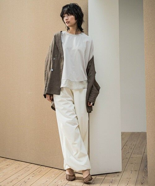 MAYSON GREY / メイソングレイ カットソー | ドライコットン裾ドッキングドルマンプルオーバー≪洗濯機で洗える≫ | 詳細23