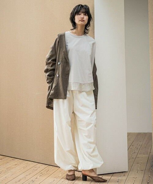 MAYSON GREY / メイソングレイ カットソー | ドライコットン裾ドッキングドルマンプルオーバー≪洗濯機で洗える≫ | 詳細24