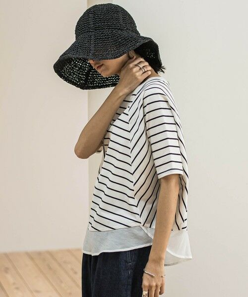 MAYSON GREY / メイソングレイ カットソー | ドライコットン裾ドッキングドルマンプルオーバー≪洗濯機で洗える≫ | 詳細28