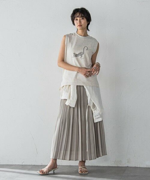 MAYSON GREY / メイソングレイ カットソー | レオパードプリントノースリーブプルオーバー≪洗濯機で洗える≫ | 詳細4