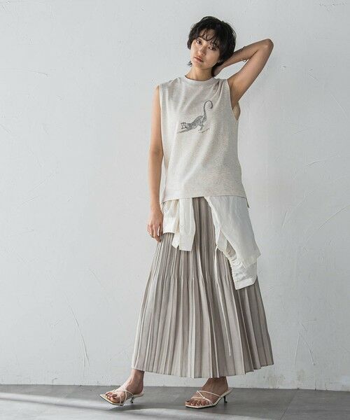 MAYSON GREY / メイソングレイ カットソー | レオパードプリントノースリーブプルオーバー≪洗濯機で洗える≫ | 詳細5