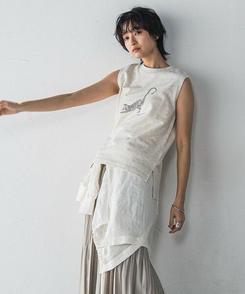 MAYSON GREY / メイソングレイ カットソー | レオパードプリントノースリーブプルオーバー≪洗濯機で洗える≫ | 詳細7