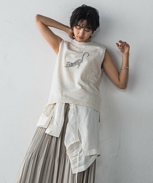 MAYSON GREY / メイソングレイ カットソー | レオパードプリントノースリーブプルオーバー≪洗濯機で洗える≫ | 詳細8