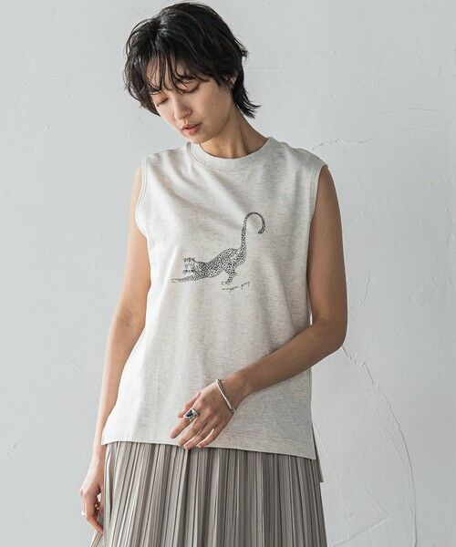 MAYSON GREY / メイソングレイ カットソー | レオパードプリントノースリーブプルオーバー≪洗濯機で洗える≫ | 詳細1