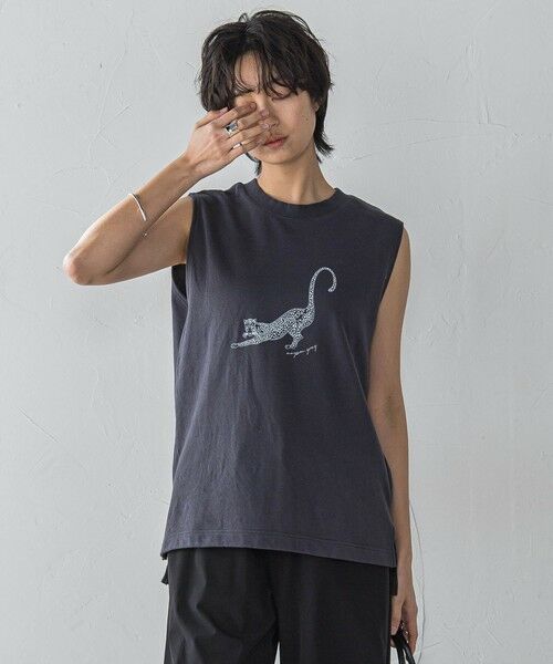 MAYSON GREY / メイソングレイ カットソー | レオパードプリントノースリーブプルオーバー≪洗濯機で洗える≫ | 詳細18