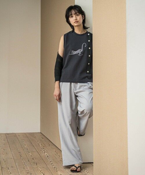 MAYSON GREY / メイソングレイ カットソー | レオパードプリントノースリーブプルオーバー≪洗濯機で洗える≫ | 詳細25