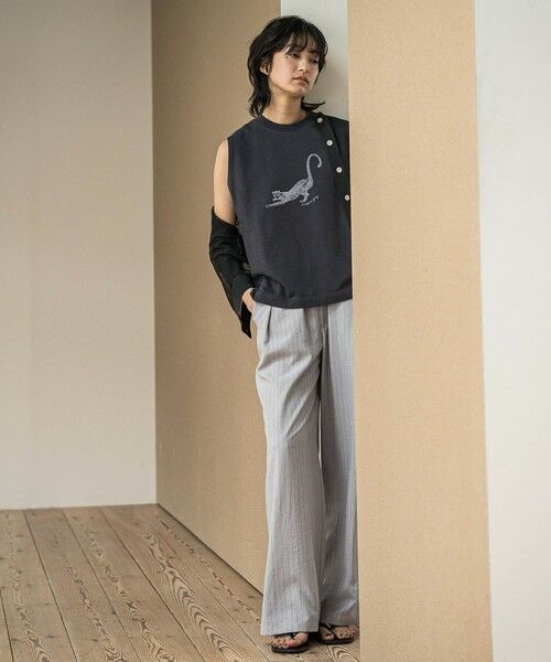 MAYSON GREY / メイソングレイ カットソー | レオパードプリントノースリーブプルオーバー≪洗濯機で洗える≫ | 詳細26