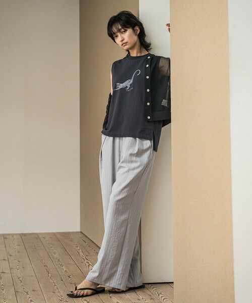 MAYSON GREY / メイソングレイ カットソー | レオパードプリントノースリーブプルオーバー≪洗濯機で洗える≫ | 詳細27