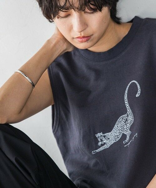 MAYSON GREY / メイソングレイ カットソー | レオパードプリントノースリーブプルオーバー≪洗濯機で洗える≫ | 詳細23
