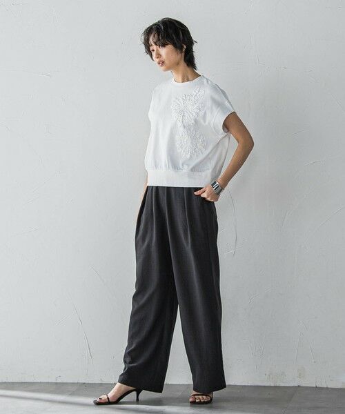 MAYSON GREY / メイソングレイ カットソー | フラワーモチーフフレンチスリーブプルオーバー≪手洗い可能≫ | 詳細5