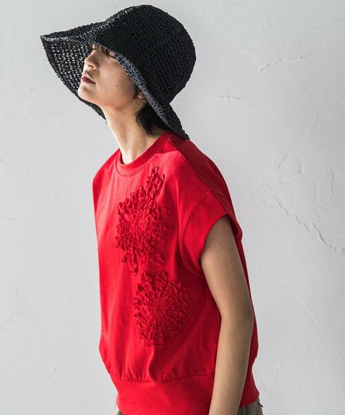 MAYSON GREY / メイソングレイ カットソー | フラワーモチーフフレンチスリーブプルオーバー≪手洗い可能≫ | 詳細12