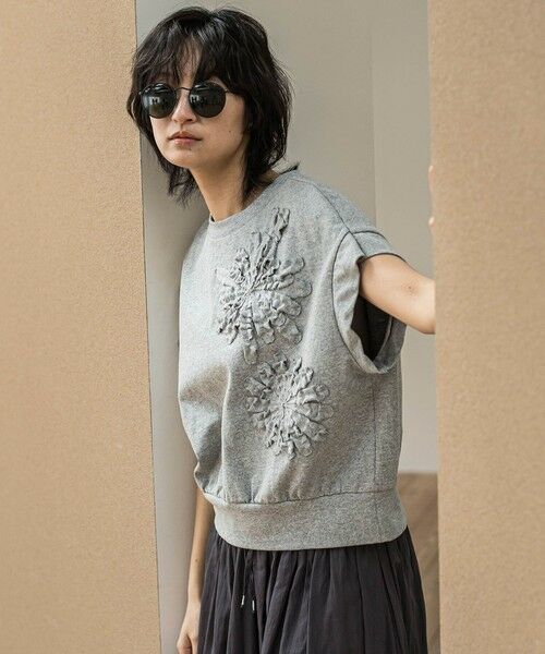 MAYSON GREY / メイソングレイ カットソー | フラワーモチーフフレンチスリーブプルオーバー≪手洗い可能≫ | 詳細17