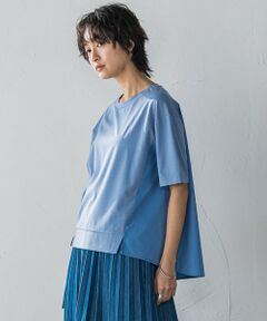 MAYSON GREY / メイソングレイ カットソー | 異素材コンビネーション半袖プルオーバー≪洗濯機で洗える≫