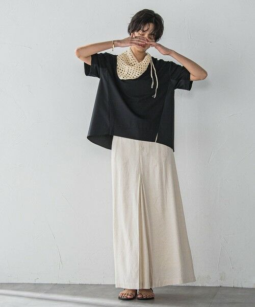 MAYSON GREY / メイソングレイ カットソー | 異素材コンビネーション半袖プルオーバー≪洗濯機で洗える≫ | 詳細12