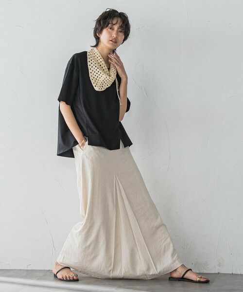 MAYSON GREY / メイソングレイ カットソー | 異素材コンビネーション半袖プルオーバー≪洗濯機で洗える≫ | 詳細13