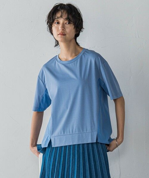 MAYSON GREY / メイソングレイ カットソー | 異素材コンビネーション半袖プルオーバー≪洗濯機で洗える≫ | 詳細15