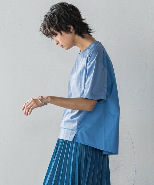 MAYSON GREY / メイソングレイ カットソー | 異素材コンビネーション半袖プルオーバー≪洗濯機で洗える≫ | 詳細16