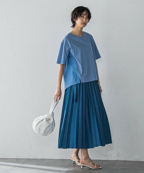 MAYSON GREY / メイソングレイ カットソー | 異素材コンビネーション半袖プルオーバー≪洗濯機で洗える≫ | 詳細20