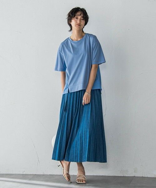 MAYSON GREY / メイソングレイ カットソー | 異素材コンビネーション半袖プルオーバー≪洗濯機で洗える≫ | 詳細21