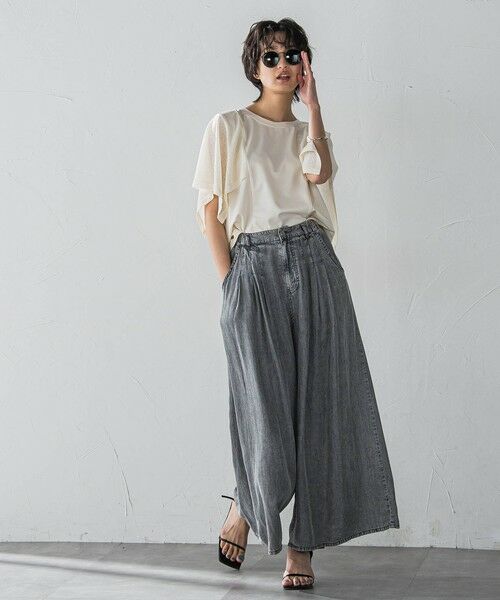 MAYSON GREY / メイソングレイ カットソー | ラメスカーフスリーブプルオーバー≪手洗い可能≫ | 詳細3