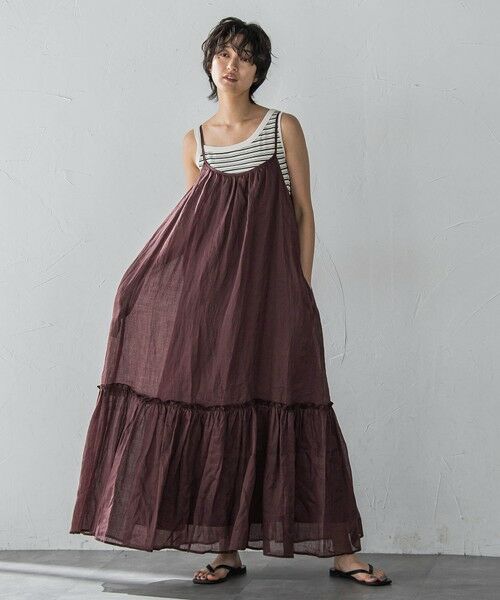 MAYSON GREY / メイソングレイ カットソー | ランダムボーダーアシンメトリーリブタンクトップ≪洗濯機で洗える≫ | 詳細9