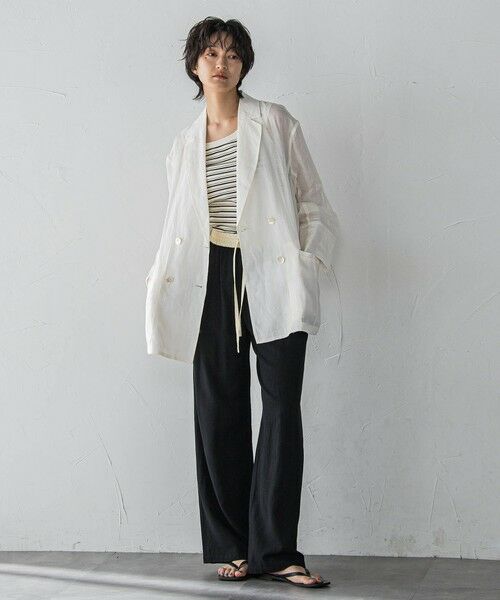 MAYSON GREY / メイソングレイ カットソー | ランダムボーダーアシンメトリーリブタンクトップ≪洗濯機で洗える≫ | 詳細6