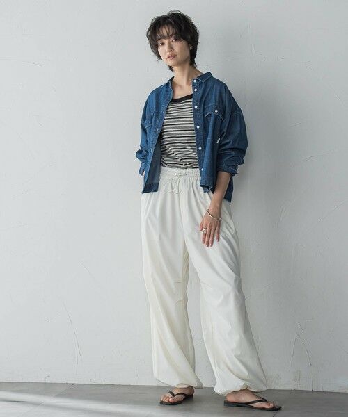 MAYSON GREY / メイソングレイ カットソー | ランダムボーダーアシンメトリーリブタンクトップ≪洗濯機で洗える≫ | 詳細16