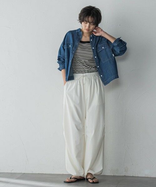 MAYSON GREY / メイソングレイ カットソー | ランダムボーダーアシンメトリーリブタンクトップ≪洗濯機で洗える≫ | 詳細17