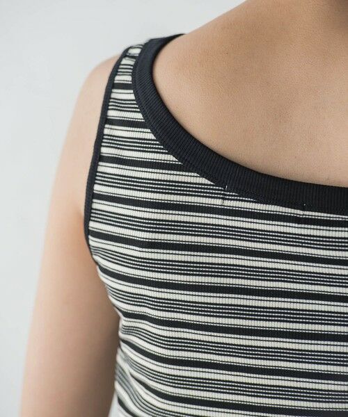 MAYSON GREY / メイソングレイ カットソー | ランダムボーダーアシンメトリーリブタンクトップ≪洗濯機で洗える≫ | 詳細19