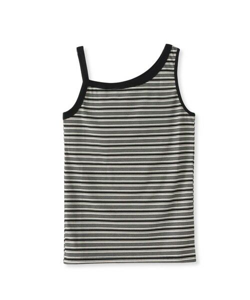 MAYSON GREY / メイソングレイ カットソー | ランダムボーダーアシンメトリーリブタンクトップ≪洗濯機で洗える≫ | 詳細20