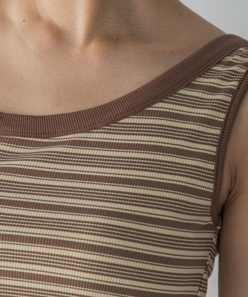 MAYSON GREY / メイソングレイ カットソー | ランダムボーダーアシンメトリーリブタンクトップ≪洗濯機で洗える≫ | 詳細27