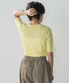 MAYSON GREY / メイソングレイ カットソー | マクロチュール5分袖プルオーバー≪手洗い可能≫