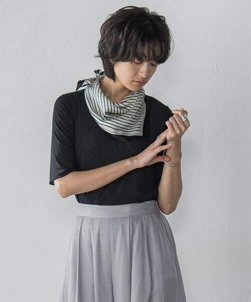 MAYSON GREY / メイソングレイ カットソー | マクロチュール5分袖プルオーバー≪手洗い可能≫ | 詳細8