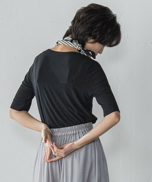 MAYSON GREY / メイソングレイ カットソー | マクロチュール5分袖プルオーバー≪手洗い可能≫ | 詳細10