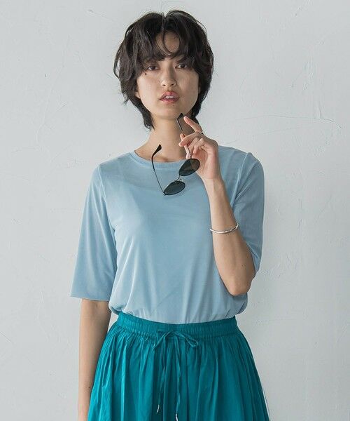 MAYSON GREY / メイソングレイ カットソー | マクロチュール5分袖プルオーバー≪手洗い可能≫ | 詳細19