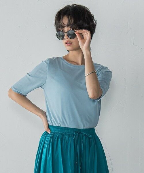 MAYSON GREY / メイソングレイ カットソー | マクロチュール5分袖プルオーバー≪手洗い可能≫ | 詳細20