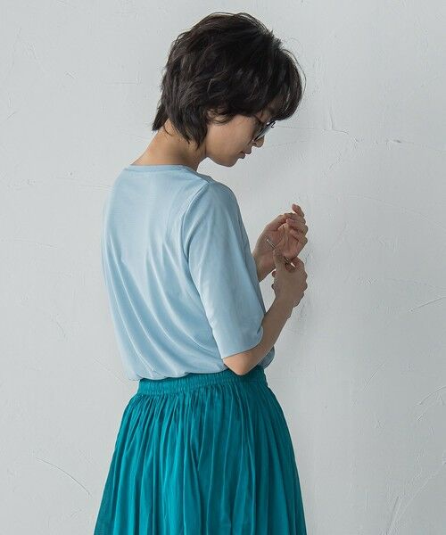 MAYSON GREY / メイソングレイ カットソー | マクロチュール5分袖プルオーバー≪手洗い可能≫ | 詳細21