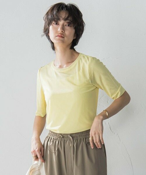 MAYSON GREY / メイソングレイ カットソー | マクロチュール5分袖プルオーバー≪手洗い可能≫ | 詳細25