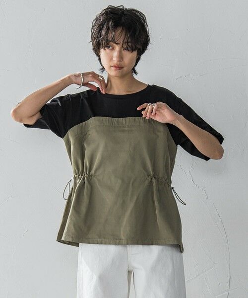 MAYSON GREY / メイソングレイ カットソー | 【WEB限定】サイドドロストドッキングプルオーバー≪洗濯機で洗える≫ | 詳細1