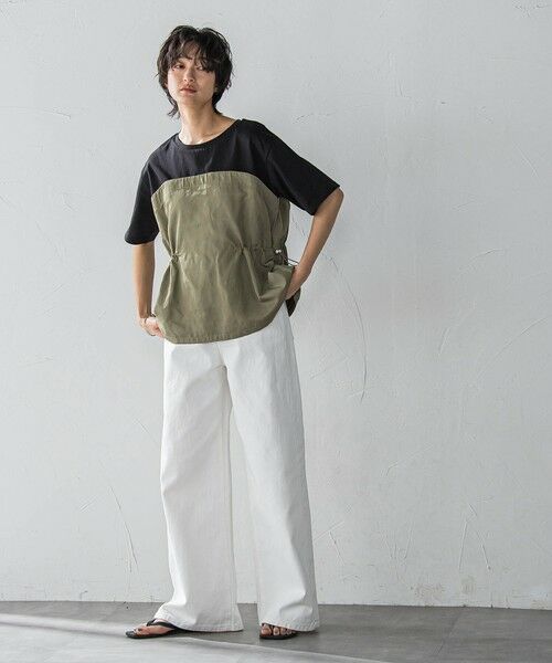 MAYSON GREY / メイソングレイ カットソー | 【WEB限定】サイドドロストドッキングプルオーバー≪洗濯機で洗える≫ | 詳細5