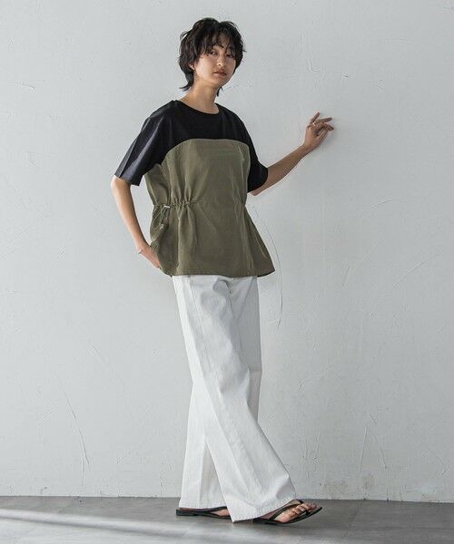 MAYSON GREY / メイソングレイ カットソー | 【WEB限定】サイドドロストドッキングプルオーバー≪洗濯機で洗える≫ | 詳細6