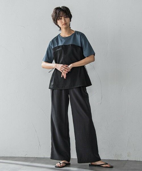 MAYSON GREY / メイソングレイ カットソー | 【WEB限定】サイドドロストドッキングプルオーバー≪洗濯機で洗える≫ | 詳細16