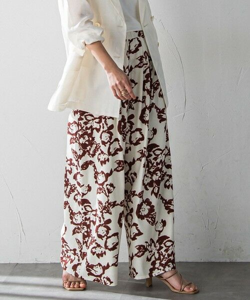MAYSON GREY / メイソングレイ その他パンツ | フラワープリントリラックスタックワイドパンツ | 詳細1