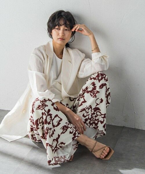 MAYSON GREY / メイソングレイ その他パンツ | フラワープリントリラックスタックワイドパンツ | 詳細10