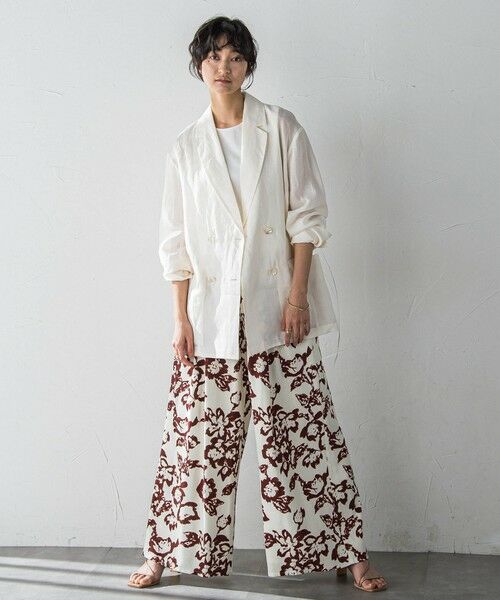 MAYSON GREY / メイソングレイ その他パンツ | フラワープリントリラックスタックワイドパンツ | 詳細5