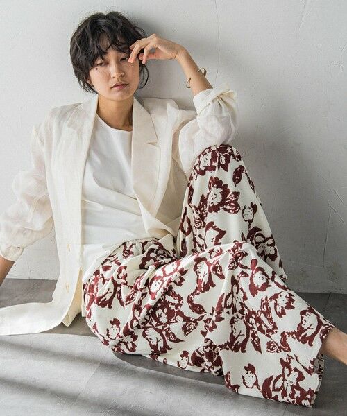 MAYSON GREY / メイソングレイ その他パンツ | フラワープリントリラックスタックワイドパンツ | 詳細9