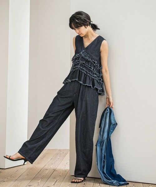 MAYSON GREY / メイソングレイ その他パンツ | デニムリラックスカーブパンツ≪洗濯機で洗える≫ | 詳細4