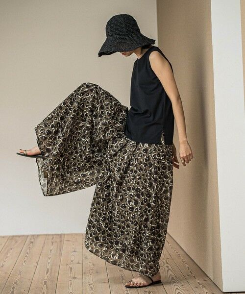 MAYSON GREY / メイソングレイ その他パンツ | レオパード柄タックボリュームキュロットパンツ≪手洗い可能≫ | 詳細5
