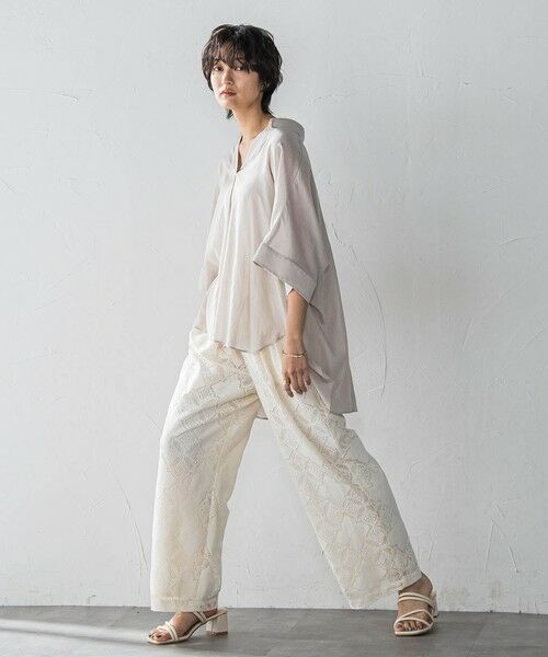 MAYSON GREY / メイソングレイ その他パンツ | 【WEB限定】パッチワーク風レースリラックスワイドパンツ≪手洗い可能≫ | 詳細8